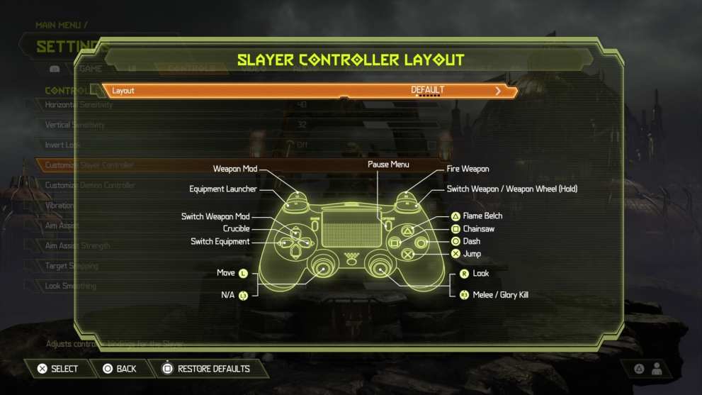 Doom Eternal controls