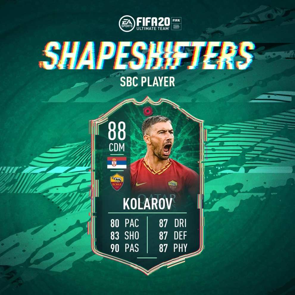 fifa 20, shapeshifters kolarov sbc