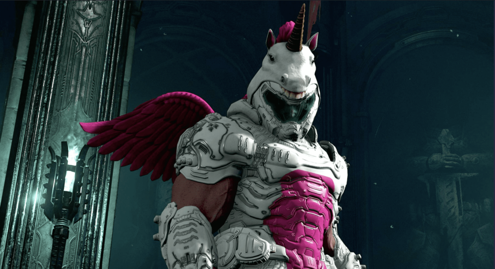 doom eternal, unicorn skin