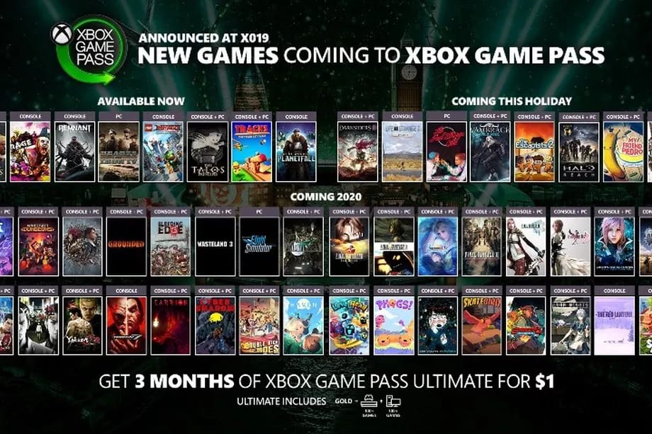 ps now, xbox game pass