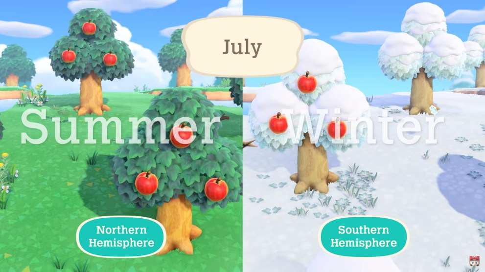 which hemisphere animal crossing new horizons