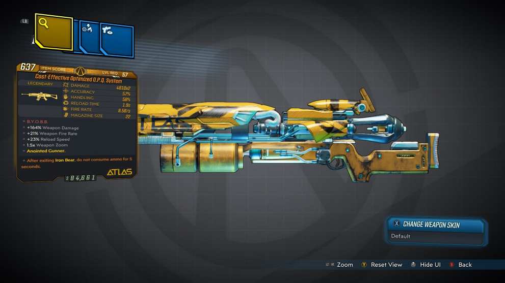 OPQ System Legendary Assault Rifle