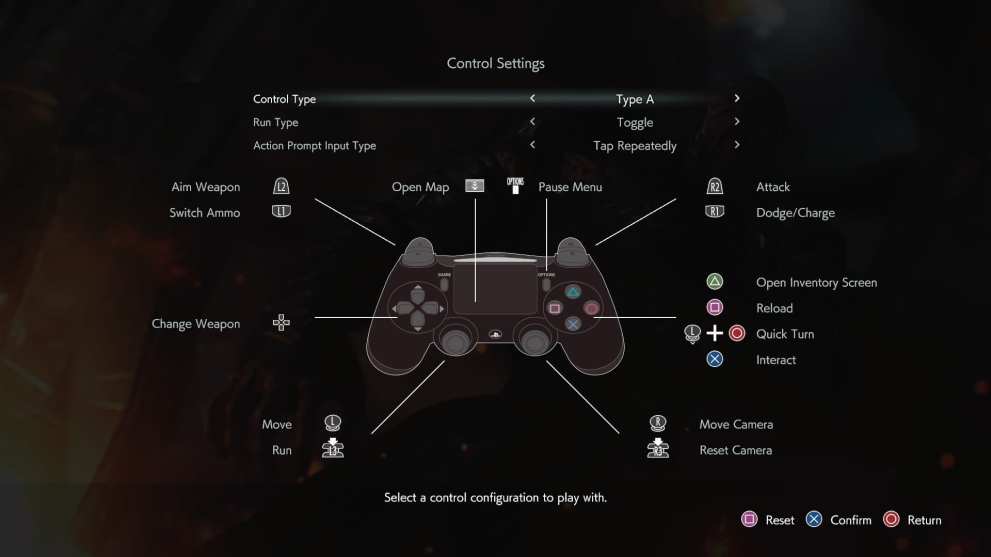 resident evil 3 controls