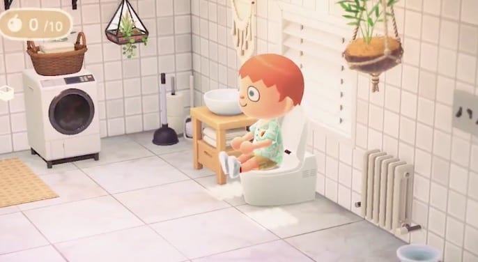 animal crossing new horizons pooping