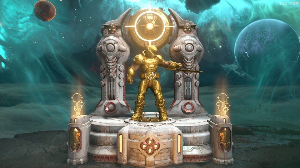 doom eternal, gold doom slayer skin