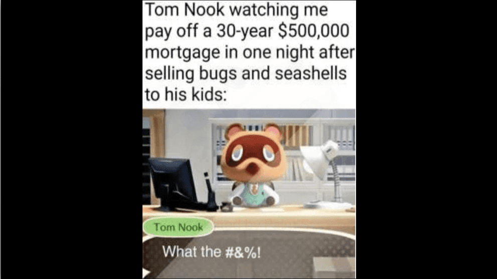 tom nook animal crossing memes