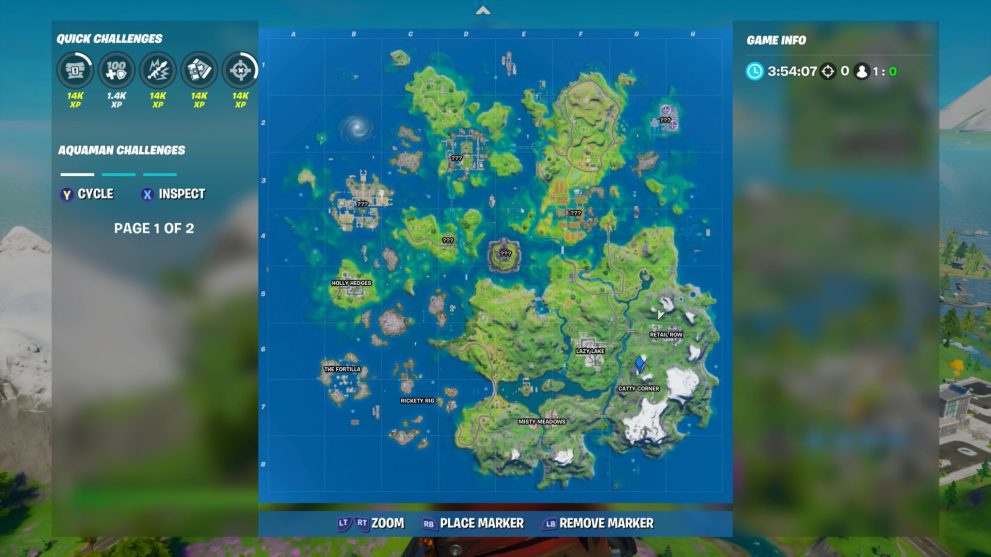 fortnite catty corner location