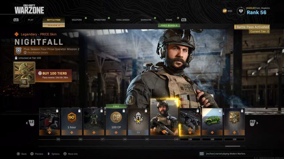 modern warfare, level up battle pass fast