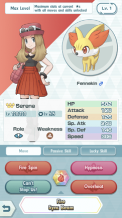 Serena & Fennekin (Screenshot)