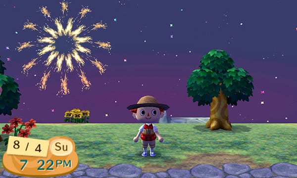 new leaf, fireworks, animal crossing