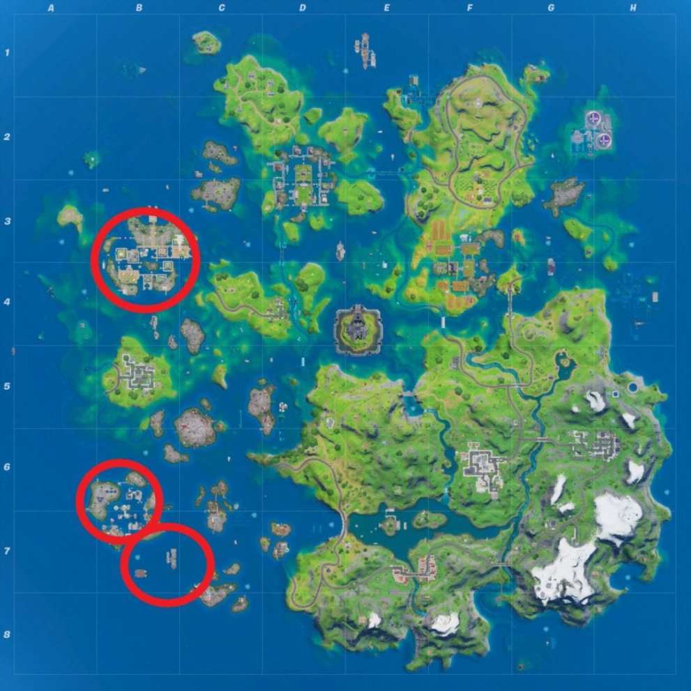 fortnite loot shark locations