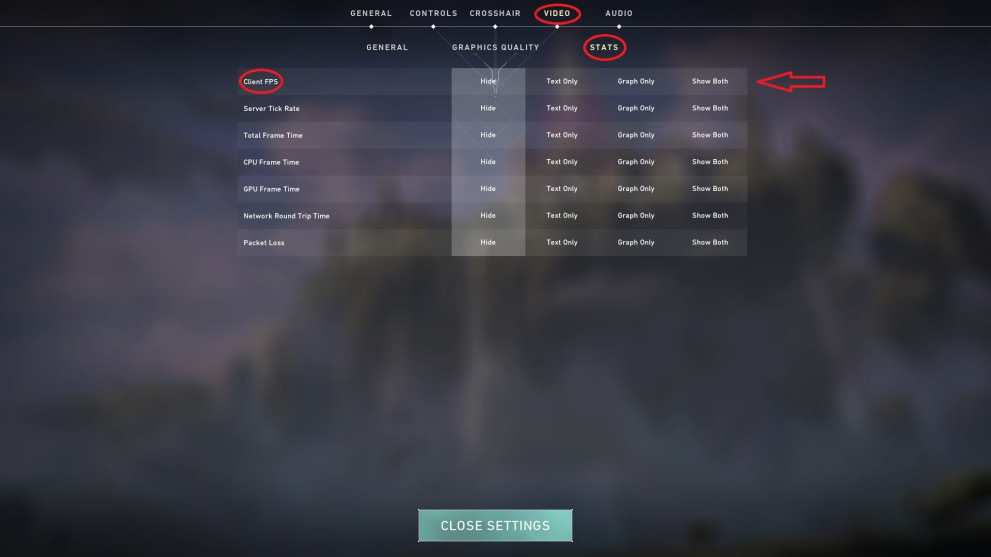 How to Show FPS in Valorant