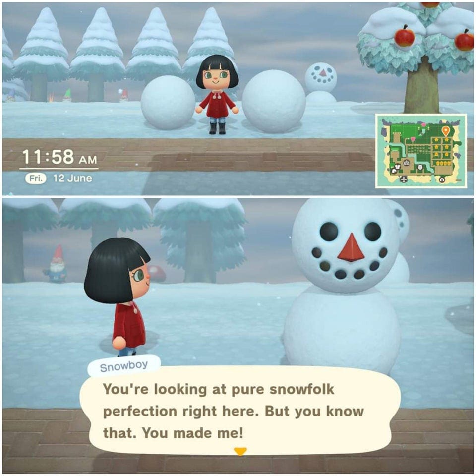 animal crossing new horizons snowboy