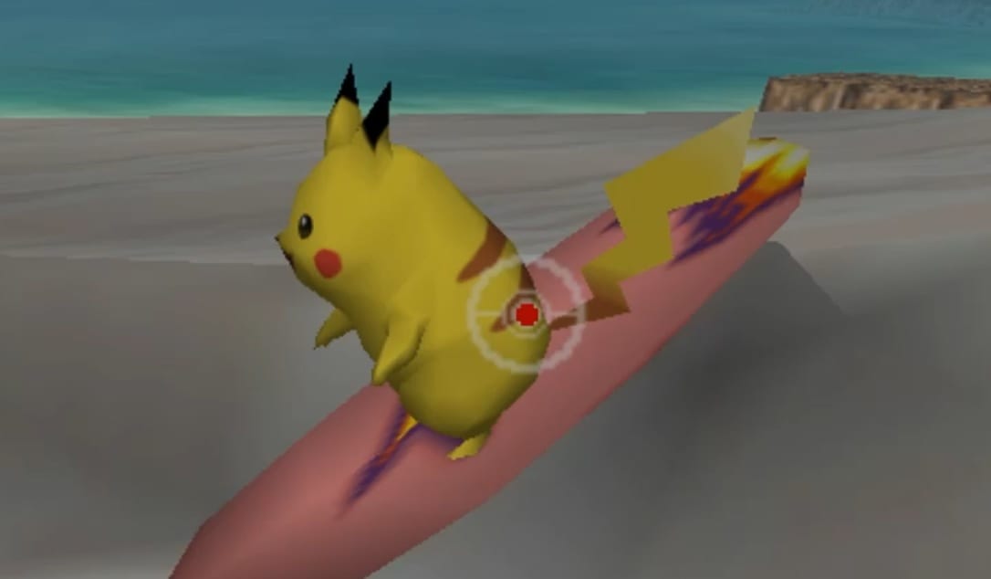 surfing pikachu