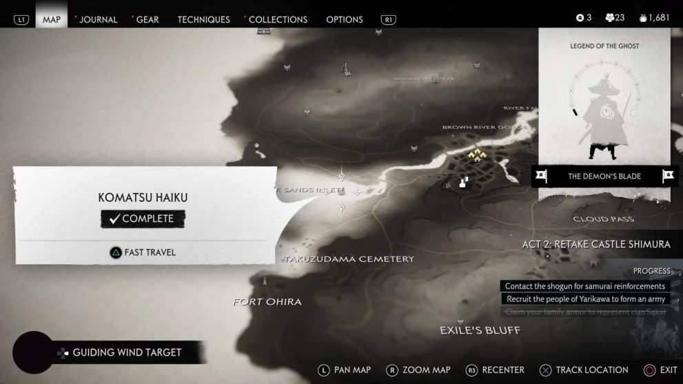 Ghost of Tsushima, Haiku locations, Komatsu