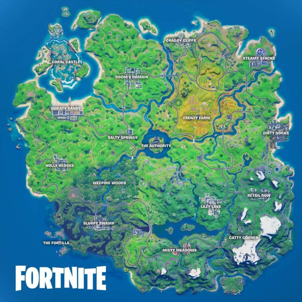 fortnite chapter 2 season 4 map