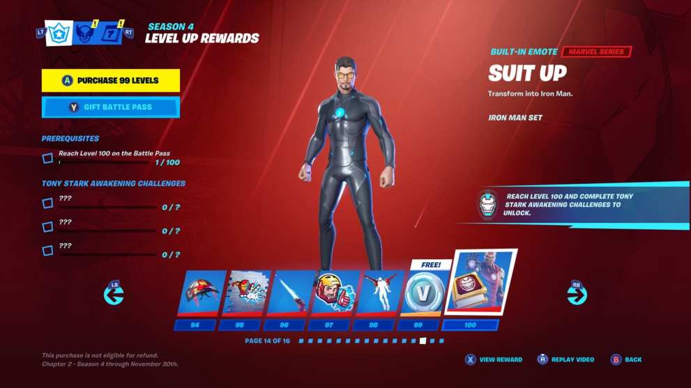 fortnite season 4 tier 100 skin