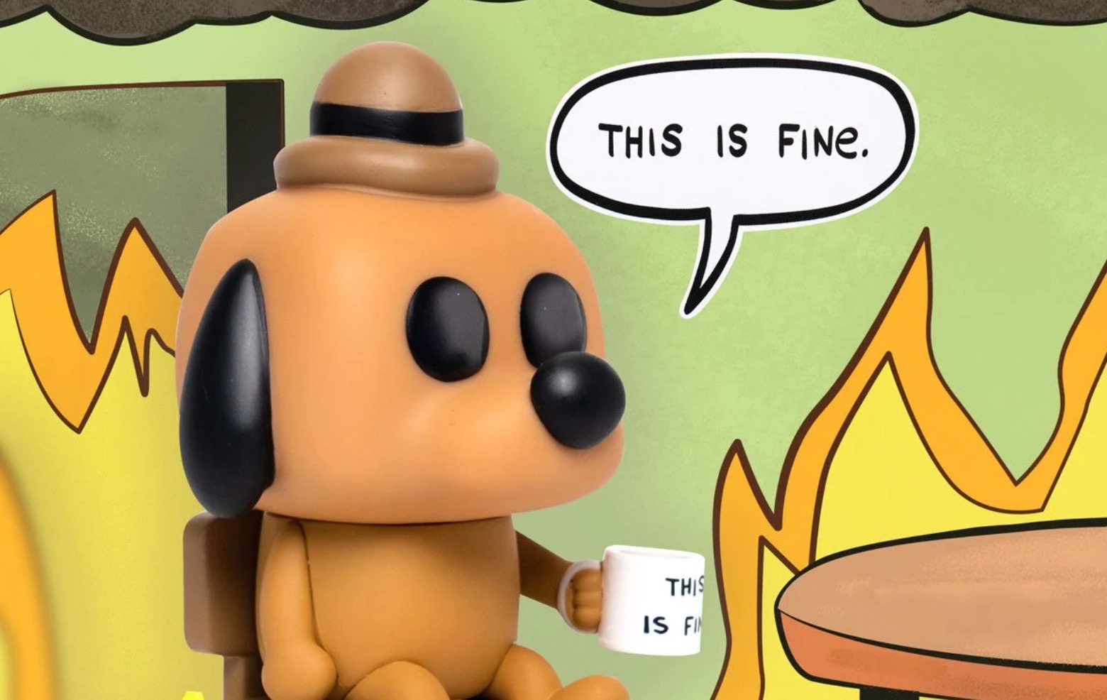 this is fine dog funko pop figure