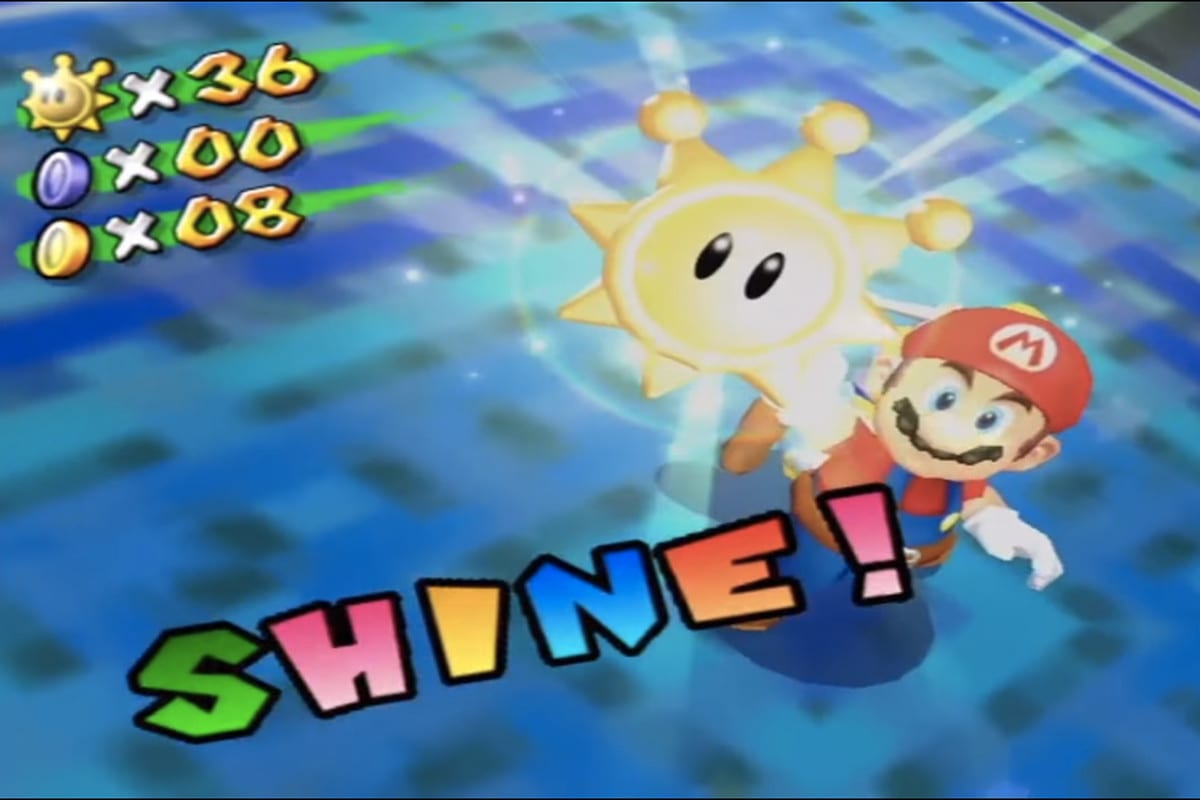 mario sunshine shine sprites