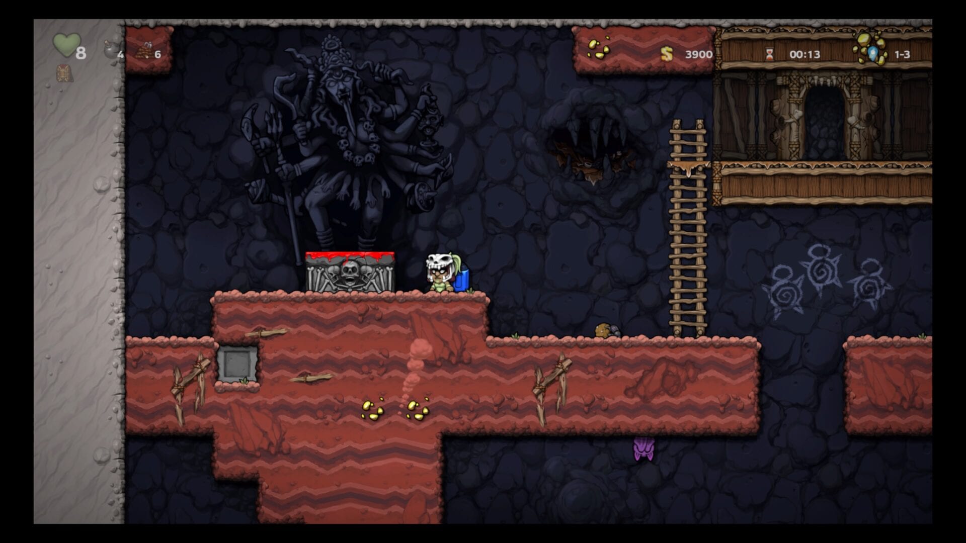 Spelunky 2, How to Use Kali's Sacrificial Altars and What They Do