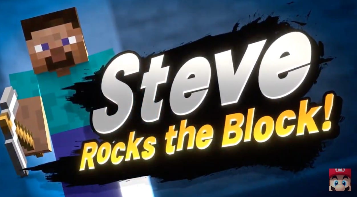 minecraft steve, super smash bros ultimate reveal