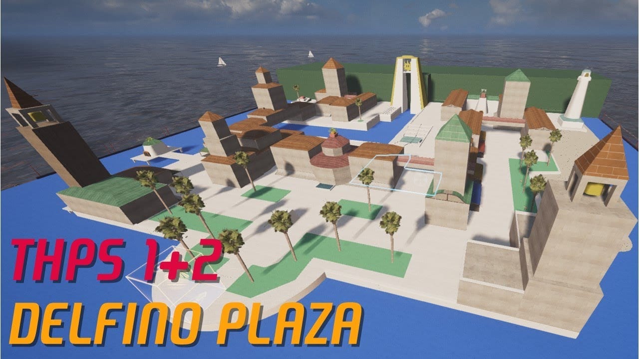 tony hawk's pro skater, super mario sunshine, delfino plaza