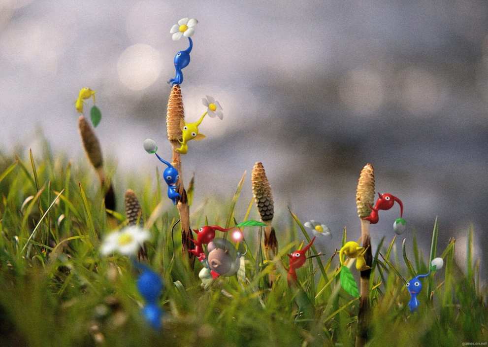 pikmin in field