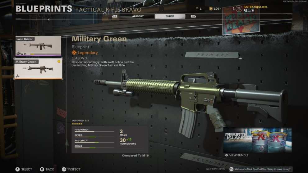 military green m16