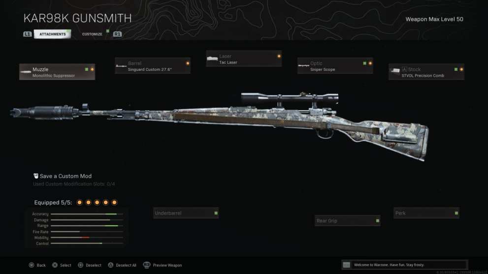 warzone best kar98 loadout