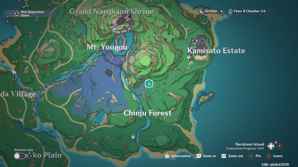 sacred sakura ritual chinju forest map