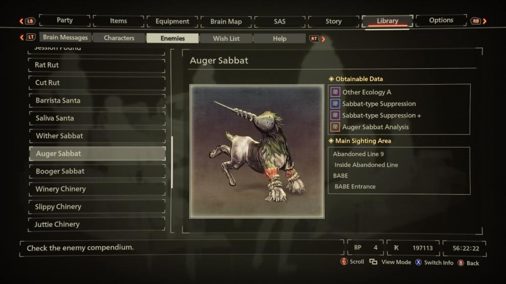 Scarlet Nexus Auger Sabbat Details