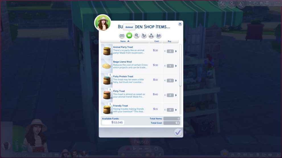 Sims 4 Buy Animal Treats