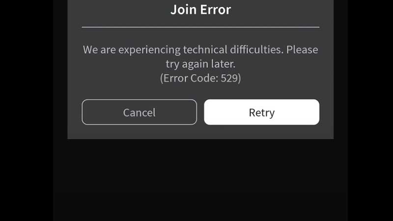 roblox error code 529