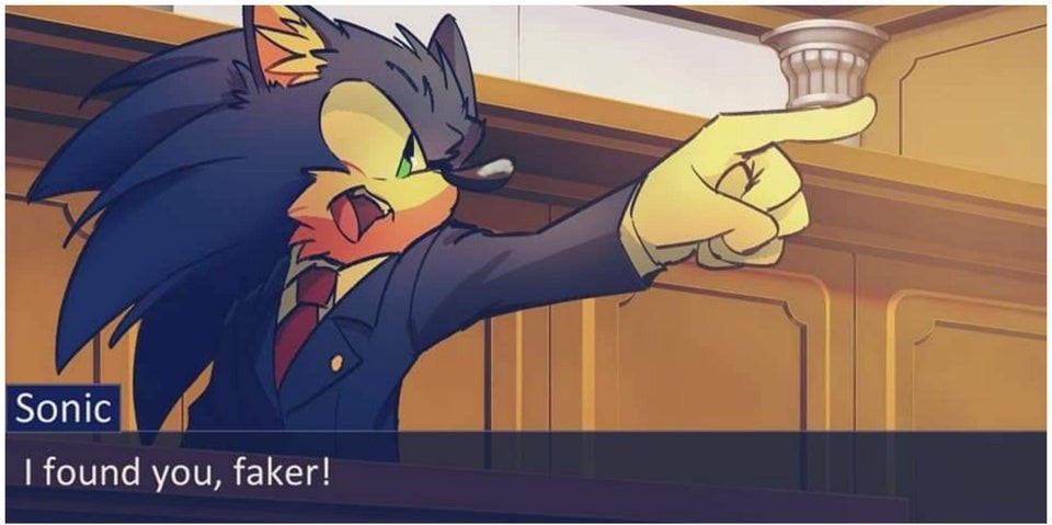 Gaming memes, sonic, phoenix wright