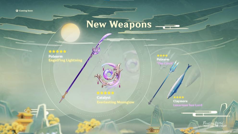 Genshin Impact 2.1 Weapons