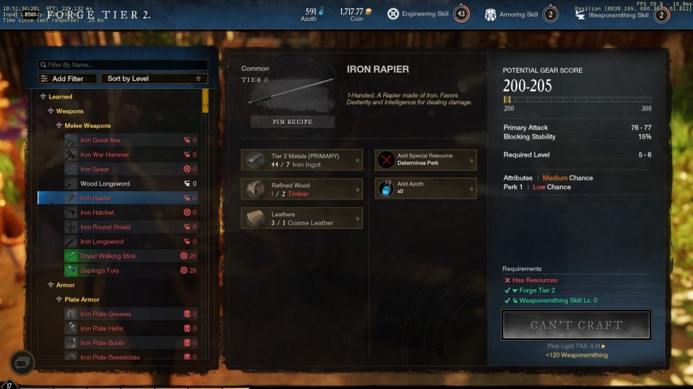 new world rapier