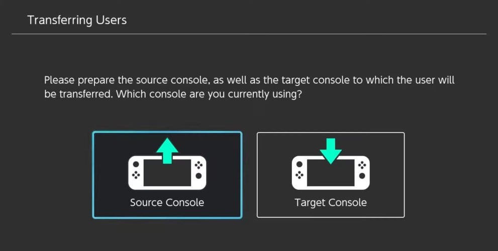 transfer data to oled switch