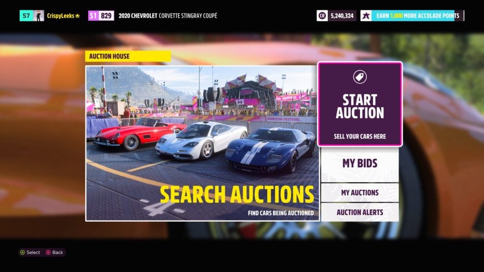 Forza horizon 5 sell cars