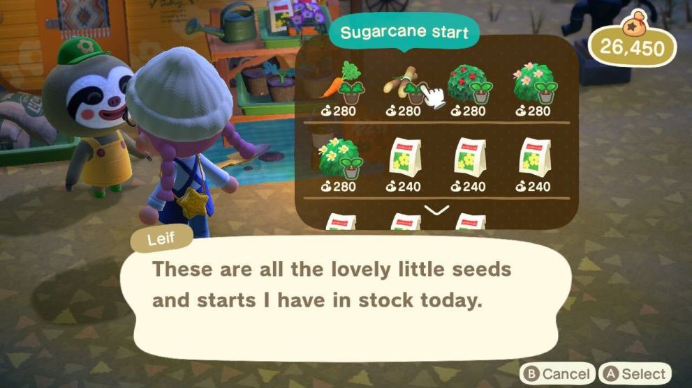 animal crossing new horizons sugarcane