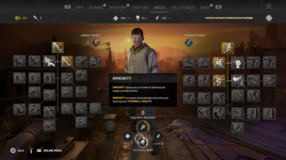 dying light 2 increase immunity