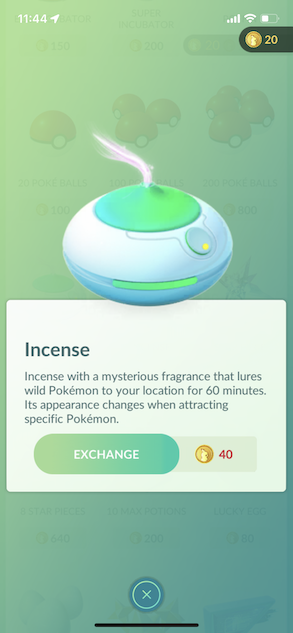 pokemon go incense bug