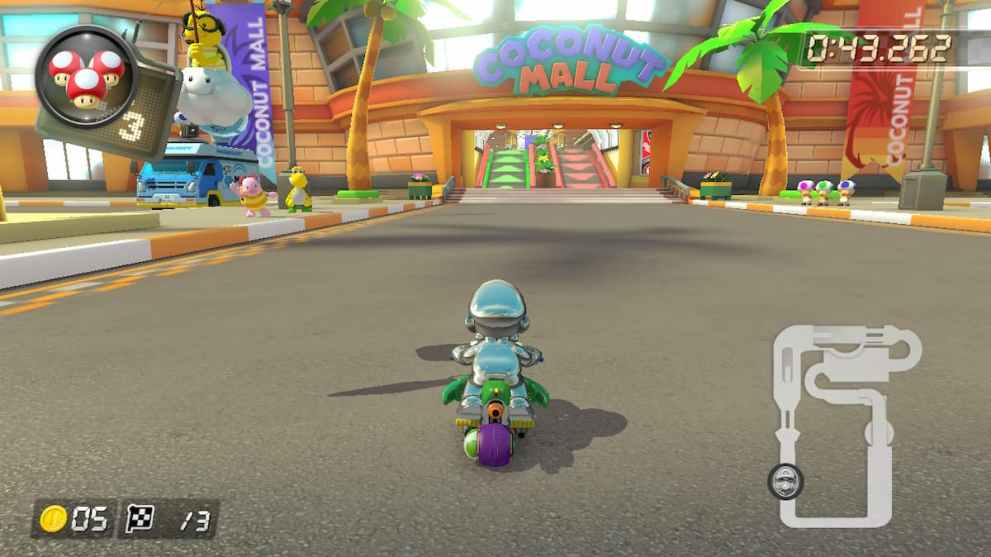 mario kart 8 deluxe best dlc courses, coconut mall