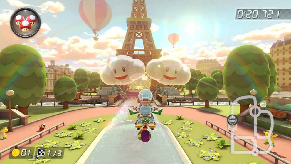 mario kart 8 deluxe best dlc courses, paris promenade