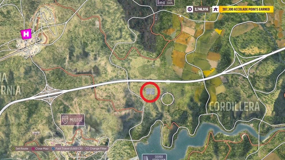 forza horizon 5 solar panels location circled on the map