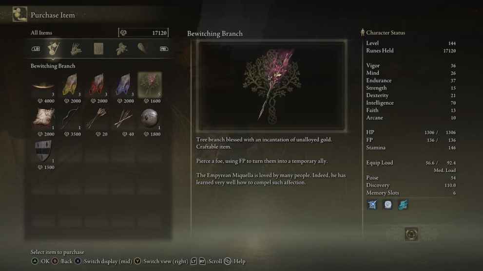 Elden Ring Bewitching Branch