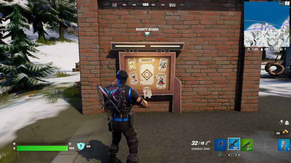 A bounty board in Fortnite