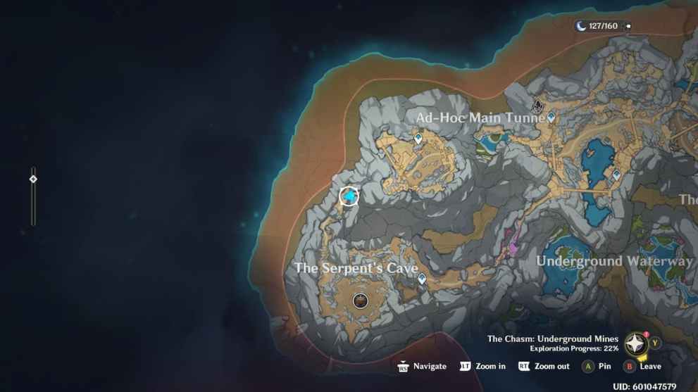 Genshin Impact Miner's Key Location Map