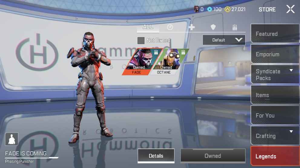 Apex Legends Mobile Fade Store