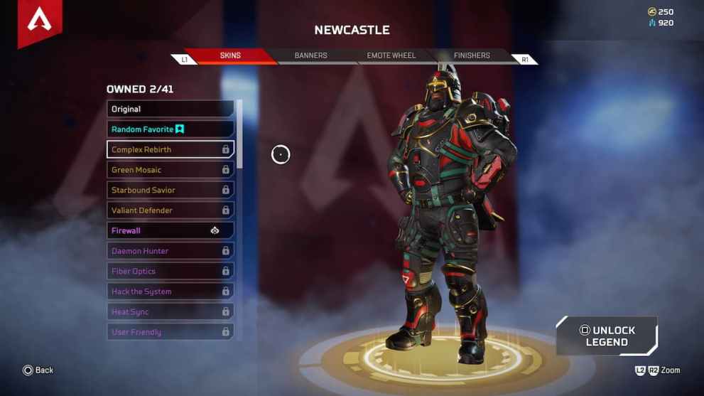 Complex Rebirth Legendary Newcastle Skin