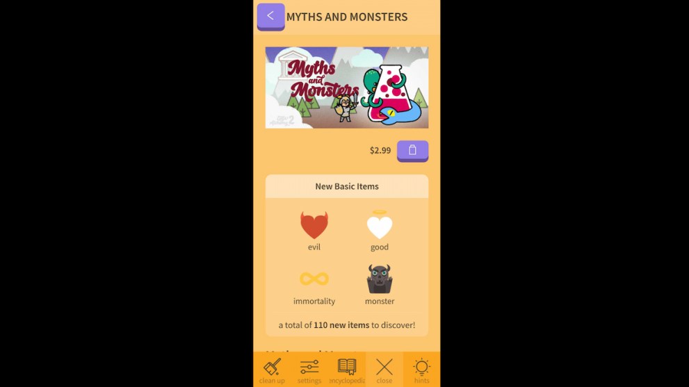 Little Alchemy 2 Myths and Monsters Purchase Page